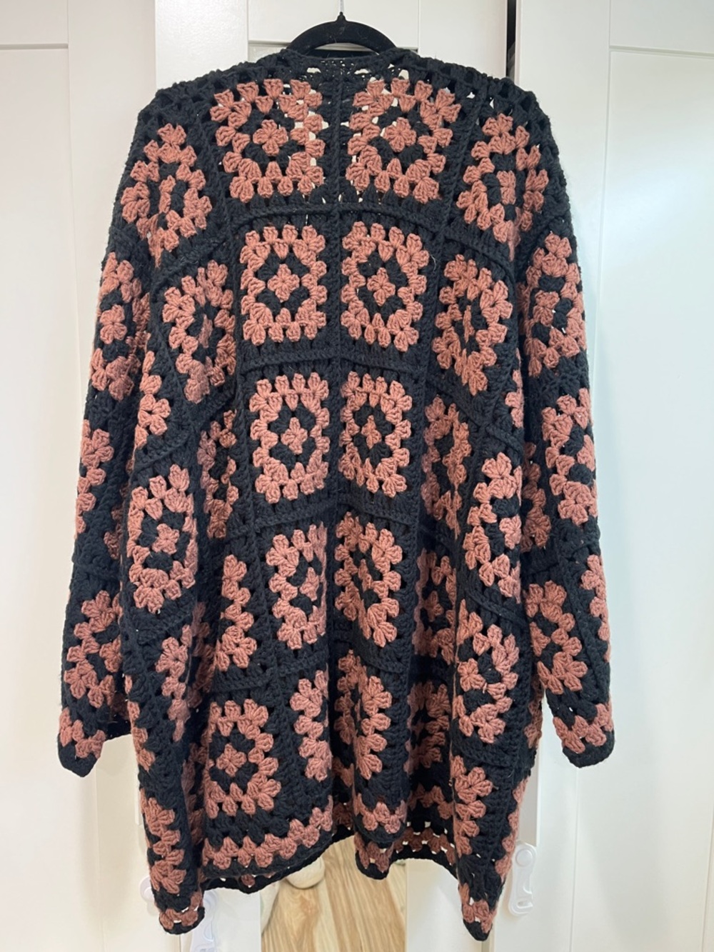 Dressed in Lala Oversized Granny Square Crochet Cardigan - Picture 5 of 5